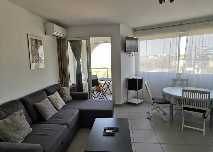 As18656 - Grand Studio Vue Mer, Direct Sur Plage Avec Parking Prive